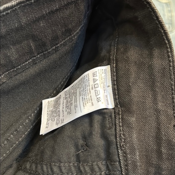 Old Navy Black Jean Shorts Distressed Cut-Off Style - Picture 4 of 4